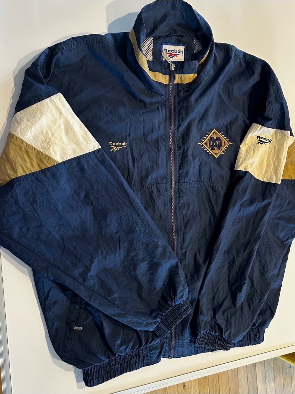 Vtg 1990s Starter Notre Dame Fighting Irish windbreaker jacket Men’s Sz XL Sport